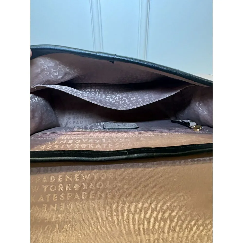 Kate Spade Ivy Ward Place Crossbody WKRU5388 Rose Cloud Leather Black Trim